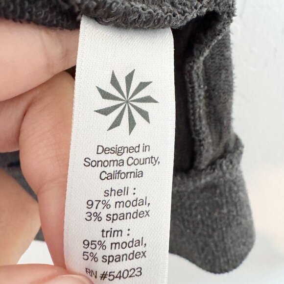 Athleta Studio Wrap Open Front Stretch Knit Longline Cardigan Pockets Gray Small - Picture 6 of 9